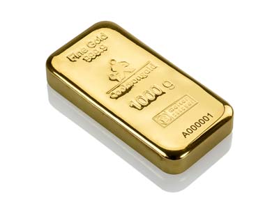 Fine Gold Bar 1000gm Cast UK Design With A Serial Number, 100 Recycled Gold