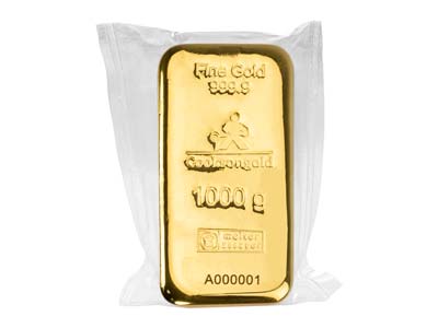Fine Gold Bar 1000gm Cast UK Design With A Serial Number, 100% Recycled Gold - Standard Image - 2