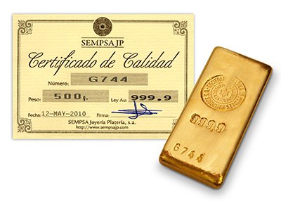 Fine Gold Bar 500gms Cast - Standard Image - 2
