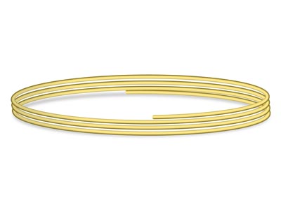 9ct Yellow Gold Round Wire 1.50mm X 50mm, Fully Annealed, 100% Recycled Gold - Standard Image - 1
