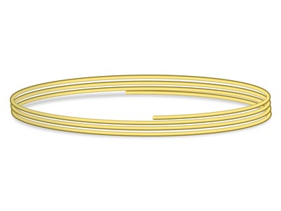 9ct Yellow Gold Round Wire 1.50mm X 200mm, Fully Annealed, 100         Recycled Gold