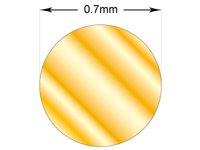 9ct Yellow Gold Round Wire 0.70mm, 100% Recycled Gold - Standard Image - 2