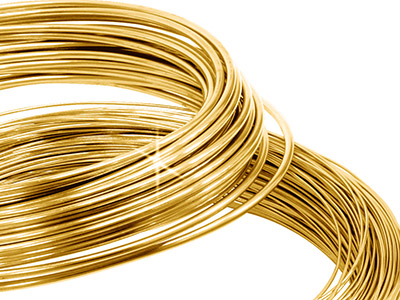 9ct Yellow Gold Round Wire 0.70mm  Half Hard, 100 Recycled Gold