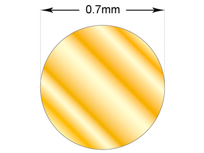 9ct Yellow Gold Round Wire 0.70mm  Half Hard, 100% Recycled Gold - Standard Image - 2