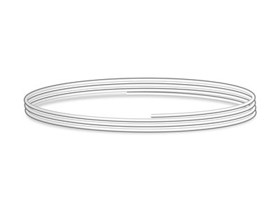 9ct White Gold Round Wire 2.00mm X 100mm, Fully Annealed, 100%        Recycled Gold - Standard Image - 1