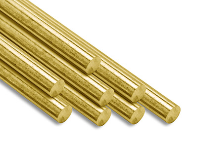 18hab Round Pin Wire 1.00mm Fully  Hard, Straight Lengths, 100%       Recycled Gold - Standard Image - 1
