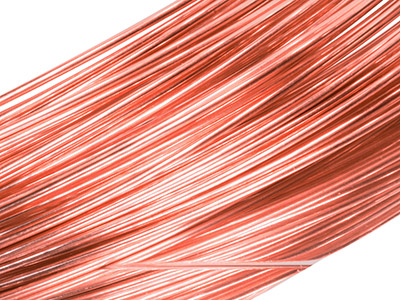 18ct Red Gold 5n Round Wire 0.50mm, 100 Recycled Gold