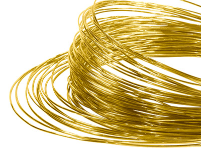 18ct Yellow Gold Easy Solder Round Wire 0.50mm, 100 Recycled Gold
