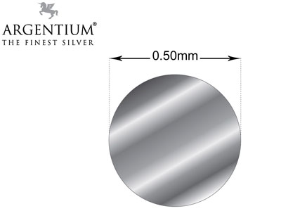 Argentium 940 Silver Round Wire    0.50mm - Standard Image - 2