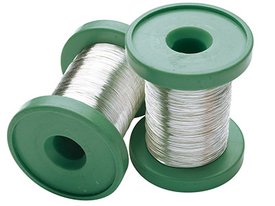 Sterling Silver Round Wire 0.40mm   Half Hard, 30g Reels, 100% Recycled Silver - Standard Image - 1