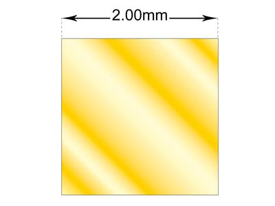 9ct Yellow Gold Square Wire 2.00mm Fully Annealed, 100% Recycled Gold - Standard Image - 2