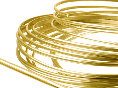 9ct Yellow Gold D Shape Wire 6.00mm X 3.00mm 2616, 100 Recycled Gold