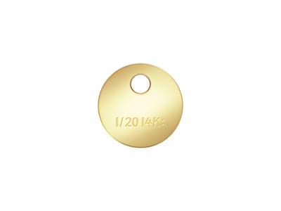Gold Filled Round Hallmark Quality Tags Pack of 10 - Standard Image - 1