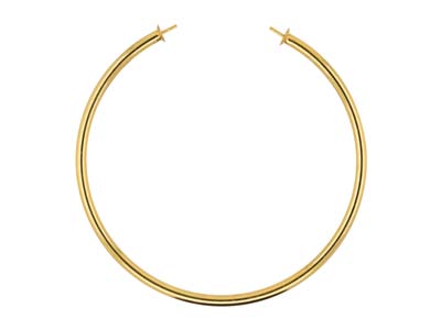 Gold Filled Open Bangle With 4mm   Cups And Pegs