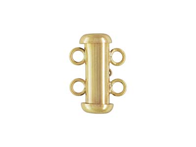 Gold Filled 2 Row Tube Clasp       15x4.3mm