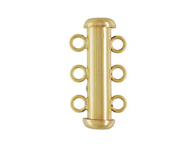 Gold Filled 3 Row Tube Clasp       20x4.3mm