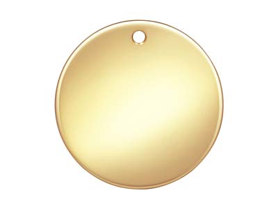 Gold Filled Round Disc 16mm Light  Blank
