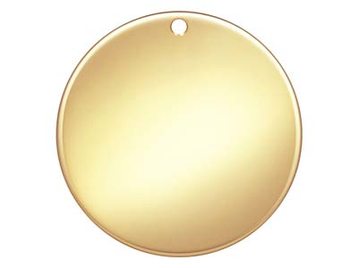 Gold Filled Round Disc 19mm Light  Blank