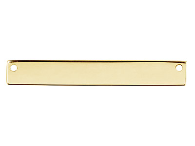 Gold Filled Rectangular Bar 40x6mm Stamping Blank - Standard Image - 1