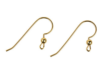 Gold Filled Ear Wire Bead And Loop Pack of 6