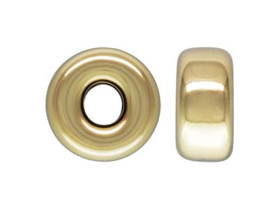 Gold Filled Bead Plain Flat 4mm    Pack of 5