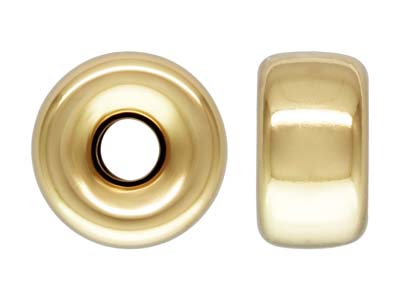 Gold Filled Bead Plain Flat 6mm