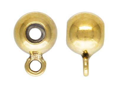 Gold Filled Silicone Stopper Round Bead 4mm With Ring