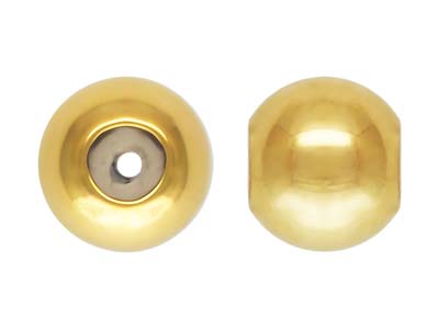 Gold Filled Silicone Stopper Round Bead 3mm Pack of 5 - Standard Image - 1