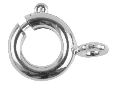 Silver Plated Bolt Rings 6mm       Pack of 10 - Standard Image - 1