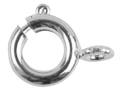 Silver Plated Bolt Rings 7mm       Pack of 10 - Standard Image - 1