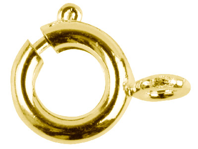 Gold Plated Bolt Rings 9mm         Pack of 10 - Standard Image - 1