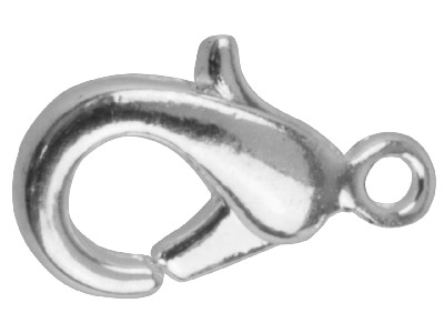 Silver Plated Oval Trigger Clasp   10mm Pack of 10 - Standard Image - 1
