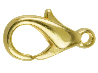 Gold Plated Oval Trigger Clasp 13mm Pack of 10 - Standard Image - 1