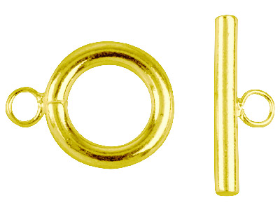 Gold Plated Ring And Toggles       Pack of 6 - Standard Image - 1