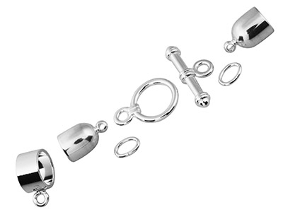 Kumihimo Bullet Finding Set 4mm    Silver Plated