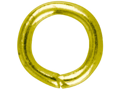 Gold Plated Jump Ring Round 5mm    Pack of 100 Gauge 0.95mm - Standard Image - 2