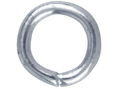 Silver Plated Jump Ring Round 5mm  Pack of 100 Gauge 0.95mm - Standard Image - 2