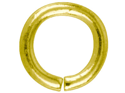Gold Plated Jump Ring Round 7.5mm  Pack of 100 - Standard Image - 1