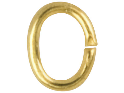 Gold Plated Jump Ring Oval 4mm     Pack of 100 4mm X 3mm - Standard Image - 1