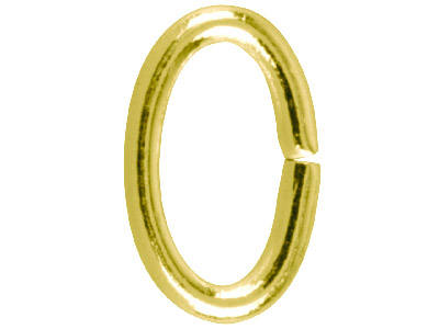 Gold Plated Jump Ring Oval 9.4mm   Pack of 100 - Standard Image - 1