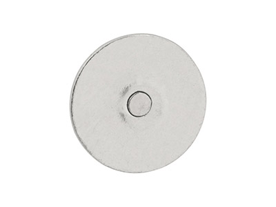 Silver Plated 7mm Flat Disc And    Post, Pack of 10 - Standard Image - 3