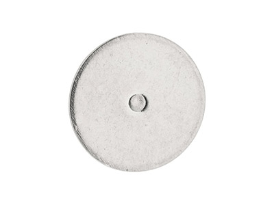 Silver Plated 11mm Flat Disc And   Post, Pack of 10 - Standard Image - 3