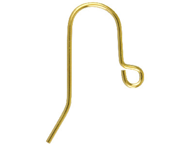 Gold Plated Plain Hookwire         Pack of 10 - Standard Image - 1