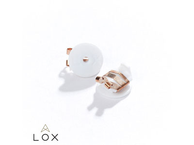 Lox Rose Gold Tone Secure Earring  Scrolls Pack of 4 - Standard Image - 5