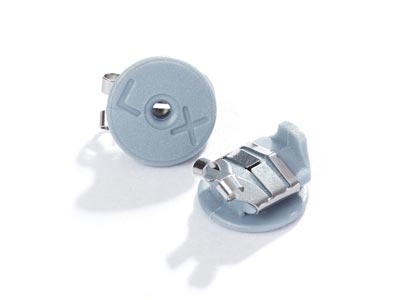 Lox Silver Tone Secure Earring     Scrolls Pack of 4 - Standard Image - 3