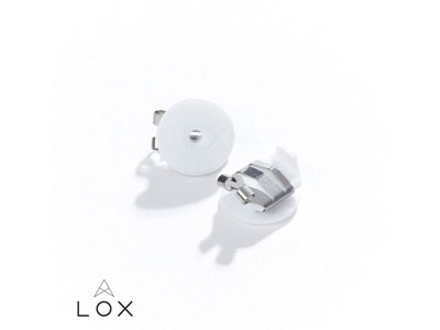 Lox Silver Tone Secure Earring     Scrolls Pack of 4 - Standard Image - 5