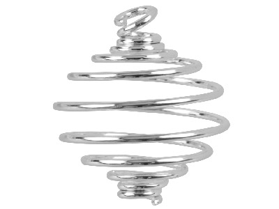 Silver Plated Bead Cages 22.5mm    Pack of 6