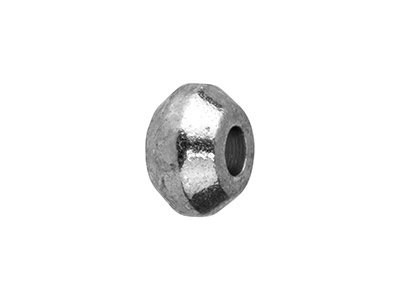 Silver Plated 4x1.4mm Turned       Spacers Small, Pack of 25 - Standard Image - 1
