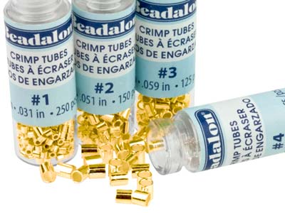Base Metal Crimp Bead Variety Set  1-4 Gold Plated Beadalon - Standard Image - 1