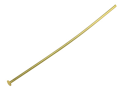 Gold Plated Head Pins 50mm         Pack of 50 - Standard Image - 2